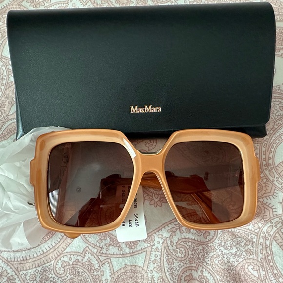 MAXMARA 56MM Square Sunglasses NWT - Picture 3 of 7